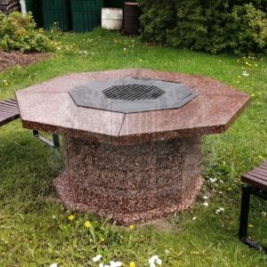 3х модульный барбекю комплекс Полированный Ночное небо